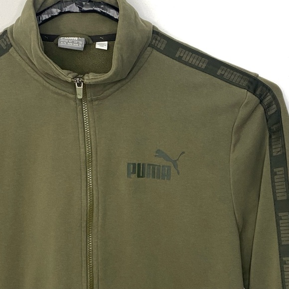 puma army green jacket